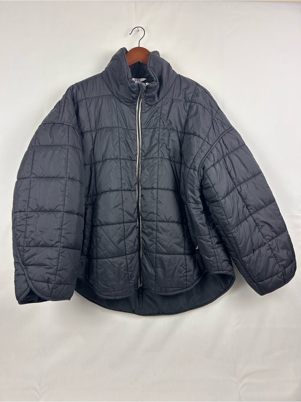 JoyLab Oversized Quilted Puffer Jacket Women’s XXL Black High Low Hem